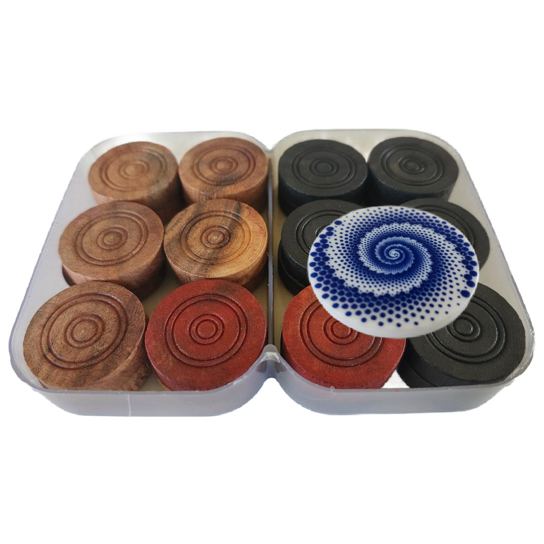 Elite Carrom Board Set - 29" x 29" Carrom Board, Striker, Coins & Powder